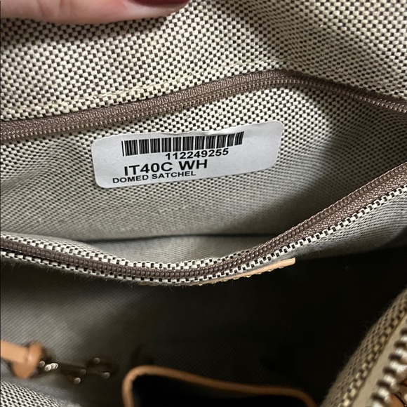 Dooney & Bourke White and Brown Logo satchel - Picture 8 of 15